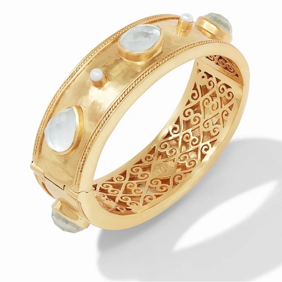 NWT Authentic Luxury Bohemian Summer Julie Vos Cannes Statement Hinge Bangle - Picture 4 of 17